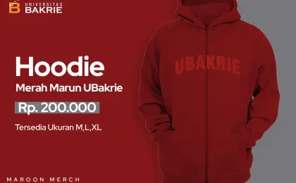 Hoodie Merah Marun UBakrie - Foto produk