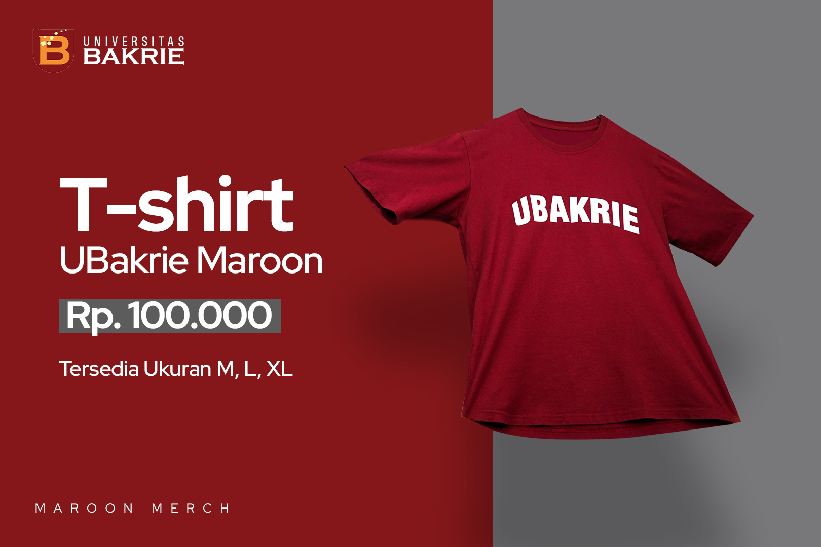 T-shirt Maroon - Foto produk T-shirt Maroon